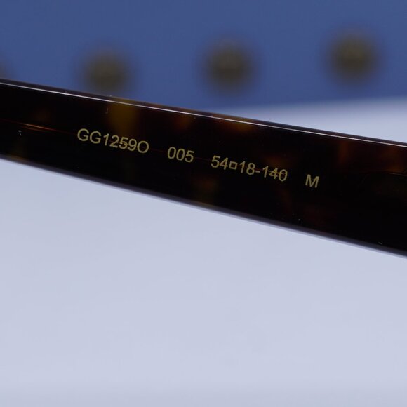 Gucci GG1259O 005 Rectangle 54mm Eyeglasses - Dark Havana - Picture 9 of 12